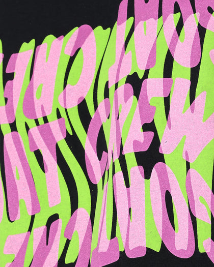 Goat Crew Warped Logo T-Shirt Black/Purple