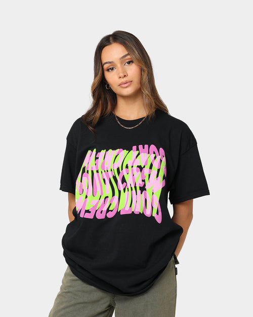 Goat Crew Warped Logo T-Shirt Black/Purple