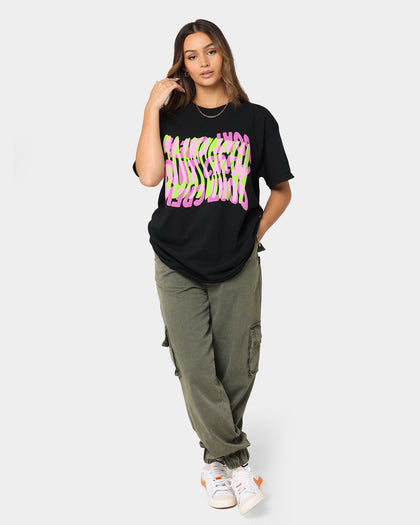 Goat Crew Warped Logo T-Shirt Black/Purple