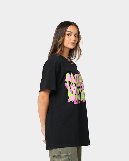 Goat Crew Warped Logo T-Shirt Black/Purple