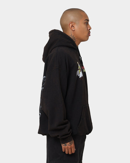 Goat Crew X One Punch Man One Punch Man Vintage Hoodie Black Wash