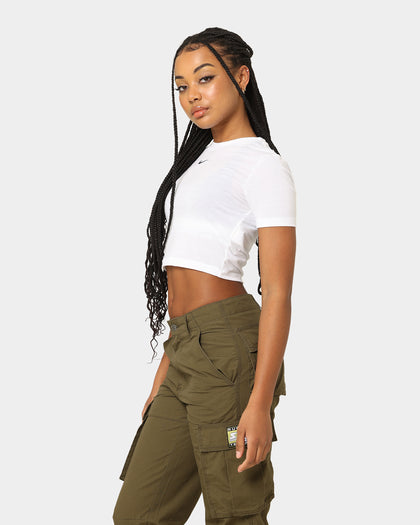 Nike Women's Sportswear Essential Crop T-Shirt White/Black