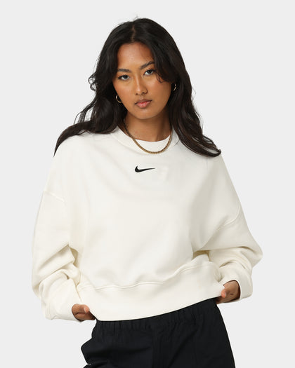 Nike Women's Nike Sportswear Style Fleece Over-Oversized Crewneck Sail/Black
