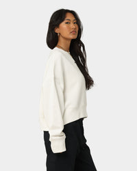 Nike Women's Nike Sportswear Style Fleece Over-Oversized Crewneck Sail/Black