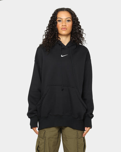 Nike Women's Sportswear Phoenix Fleece Oversized Pullover Hoodie Black/Sail