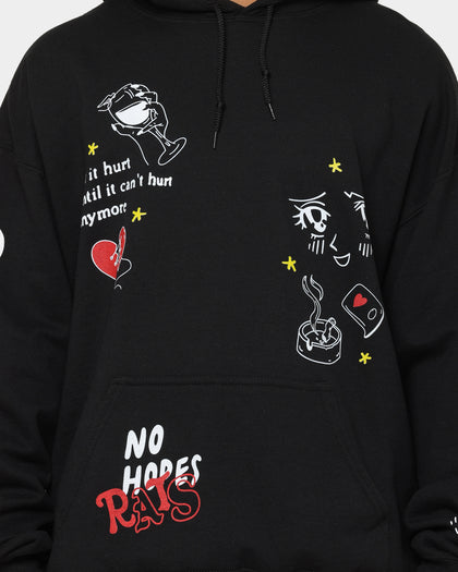 Rats Get Fat No Hope Hoodie Black