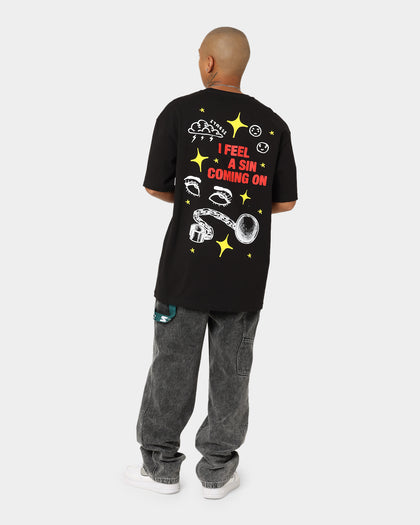 Rats Get Fat Sinners T-Shirt Black