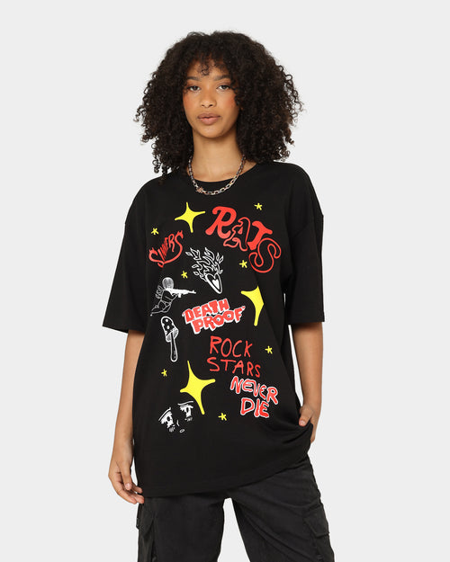 Rats Get Fat Sinners T-Shirt Black