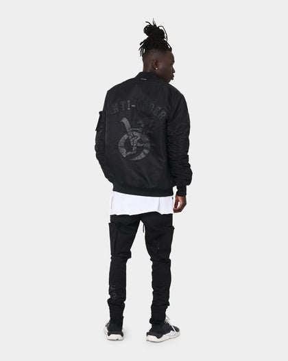 The Anti Order Antidote Oversized Bomber Jacket Black/Black