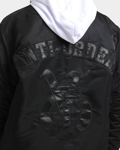 The Anti Order Antidote Oversized Bomber Jacket Black/Black