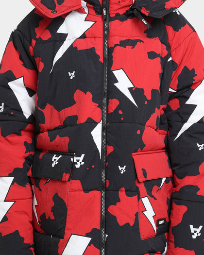 The Anti Order Storm Camo Puffer Jacket Black/Red/White