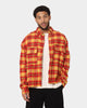 MNML Relaxed Cargo Flannel Shirt Yellow/Red