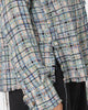 MNML Raw Edge Flannel Shirt Blue/White