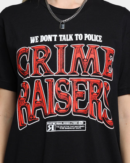 Rats Get Fat Crime Raisers T-Shirt Black