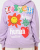 Loiter X Smiley Logo Puff Print Hoodie Lilac