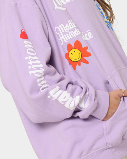 Loiter X Smiley Logo Puff Print Hoodie Lilac