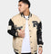 Russell Athletic Satin Varsity Badge Jacket Stone