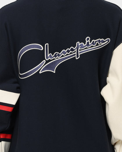 Champion Collegiate Heritage Split Crewneck Navy