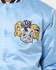 Mitchell & Ness University Of North Carolina Tar Heels Heavyweight Satin Jacket Light Blue