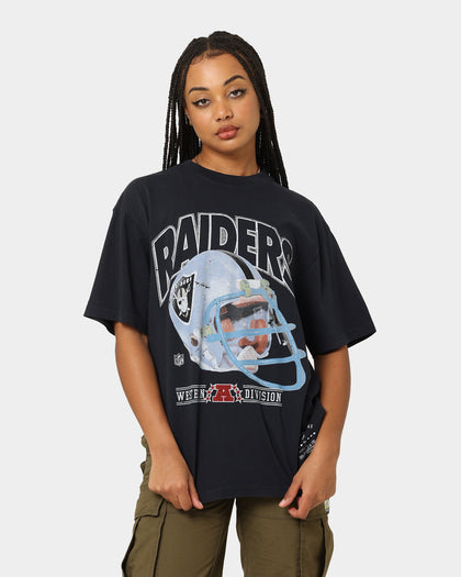 Mitchell & Ness Las Vegas Raiders Helmet Vintage T-Shirt Faded Black