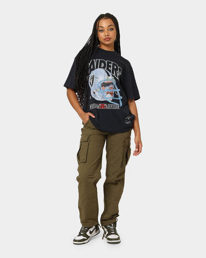Mitchell & Ness Las Vegas Raiders Helmet Vintage T-Shirt Faded Black