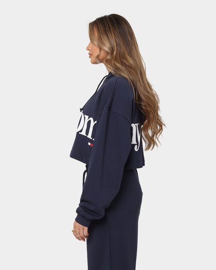 Tommy Jeans Women's Super Crop Bold Hoodie Twilight Navy