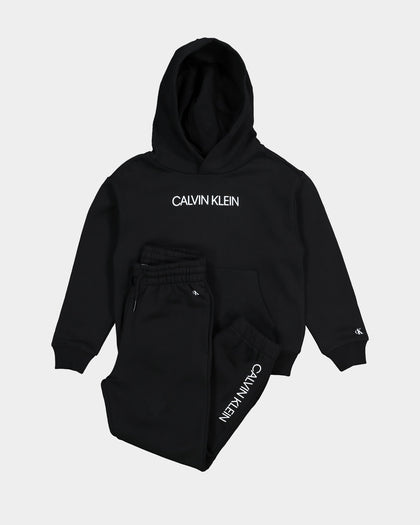 Calvin Klein Kids' Institutional Logo Hoodie Set CK Black