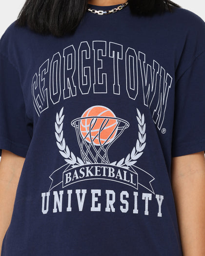 National Collegiate Athletic Association Women's Georgetown University Basketball Crest T-Shirt Navy