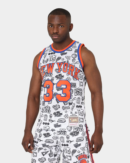 Mitchell & Ness 1991 New York Knicks Patrick Ewing #33 Doodle Swingman Jersey Black/White
