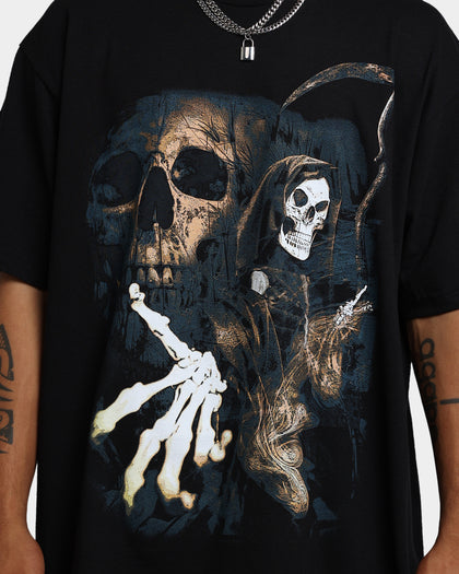 Rats Get Fat Fear The Reaper T-Shirt Black/Gold