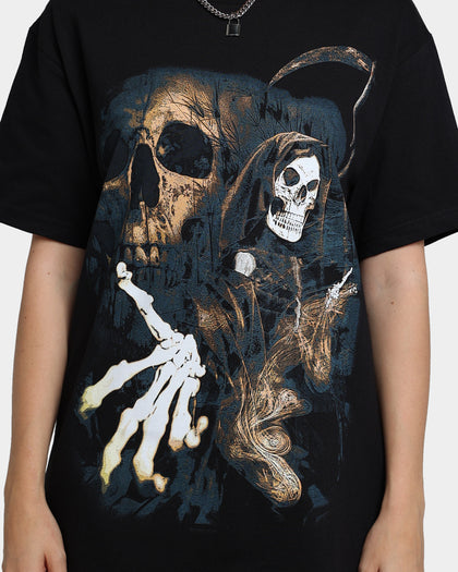 Rats Get Fat Fear The Reaper T-Shirt Black/Gold