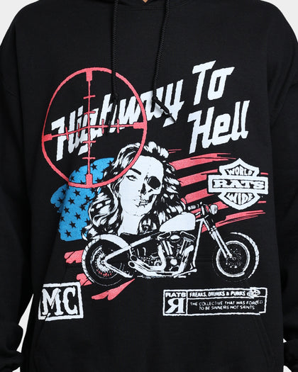 Rats Get Fat Highway To Hell Hoodie Black
