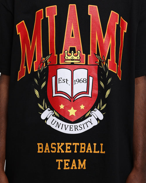 Goat Crew University Of Miami Basketball T-Shirt Black