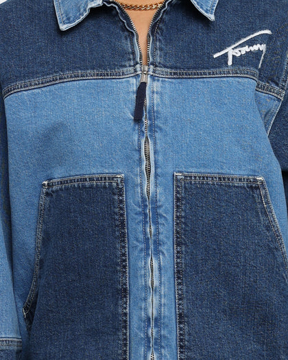 Tommy Jeans TJM Panel Zip Denim Jacket Denim Light