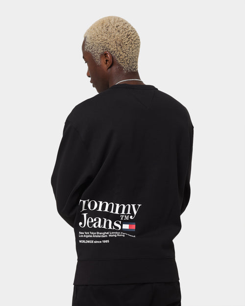 Tommy Jeans TJM Tommy Text Crewneck Black