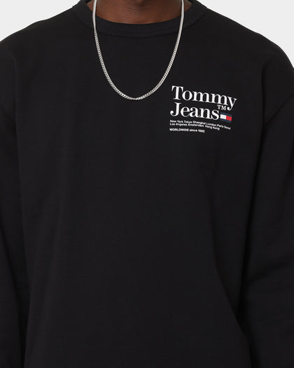 Tommy Jeans TJM Tommy Text Crewneck Black