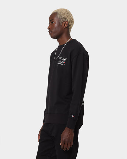 Tommy Jeans TJM Tommy Text Crewneck Black