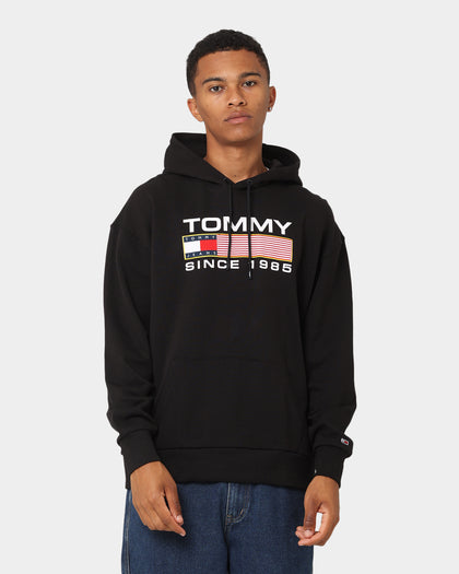 Tommy Jeans TJM Regular Athletic Logo Hoodie Black
