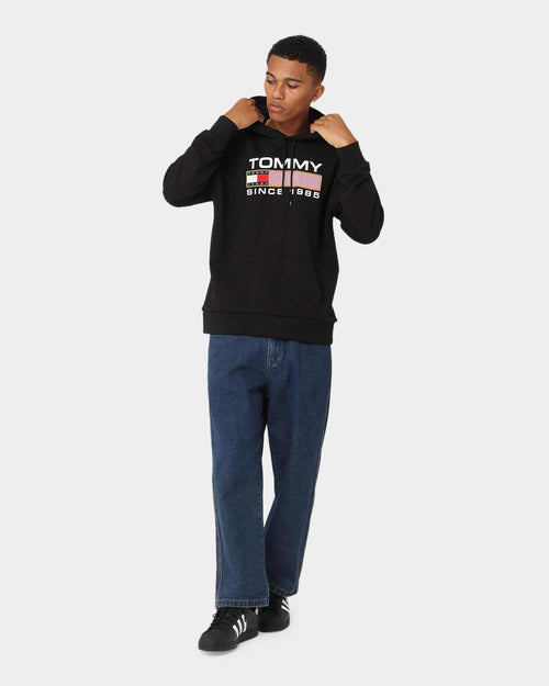 Tommy Jeans TJM Regular Athletic Logo Hoodie Black