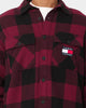 Tommy Jeans TJM Sherpa Flannel Overshirt Deep Rouge/Checked
