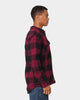 Tommy Jeans TJM Sherpa Flannel Overshirt Deep Rouge/Checked