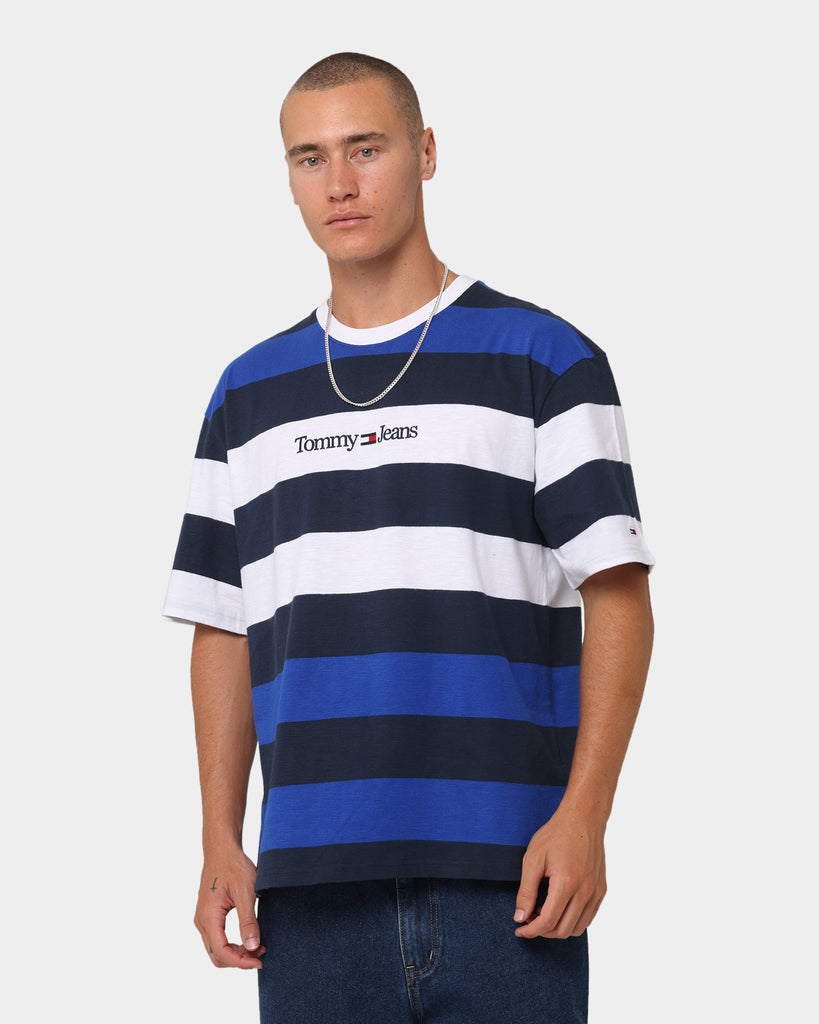 Tommy Jeans TJM Skater Serif Stripe T-Shirt Twilight Navy | Culture Kings