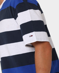 Tommy Jeans TJM Skater Serif Stripe T-Shirt Twilight Navy