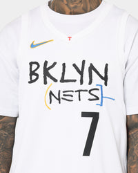 Nike Kevin Durant Brooklyn Nets #7 City Edition Nike Dri-FIT NBA Swingman Jersey White