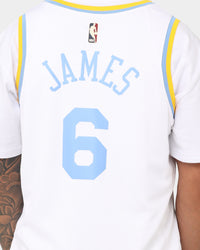 Nike LeBron James Los Angeles Lakers #6 Dri-FIT NBA Swingman Jersey White