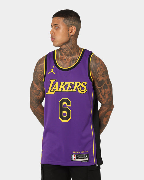 Jordan LeBron James Los Angeles Lakers #6 Statement Edition Jordan Dri-FIT NBA Swingman Jersey Field Purple