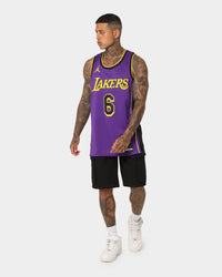 Jordan LeBron James Los Angeles Lakers #6 Statement Edition Jordan Dri-FIT NBA Swingman Jersey Field Purple