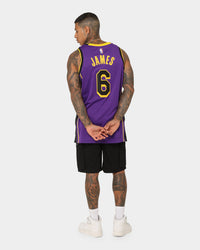 Jordan LeBron James Los Angeles Lakers #6 Statement Edition Jordan Dri-FIT NBA Swingman Jersey Field Purple