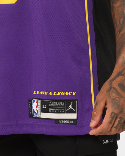Jordan LeBron James Los Angeles Lakers #6 Statement Edition Jordan Dri-FIT NBA Swingman Jersey Field Purple