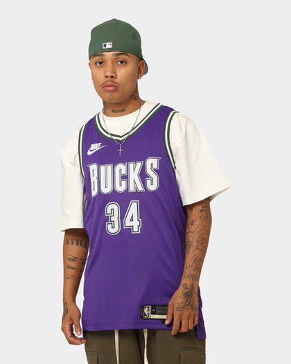 Nike Giannis Antetokounmpo Milwaukee Bucks Nike Dri-FIT NBA Swingman Jersey Field Purple